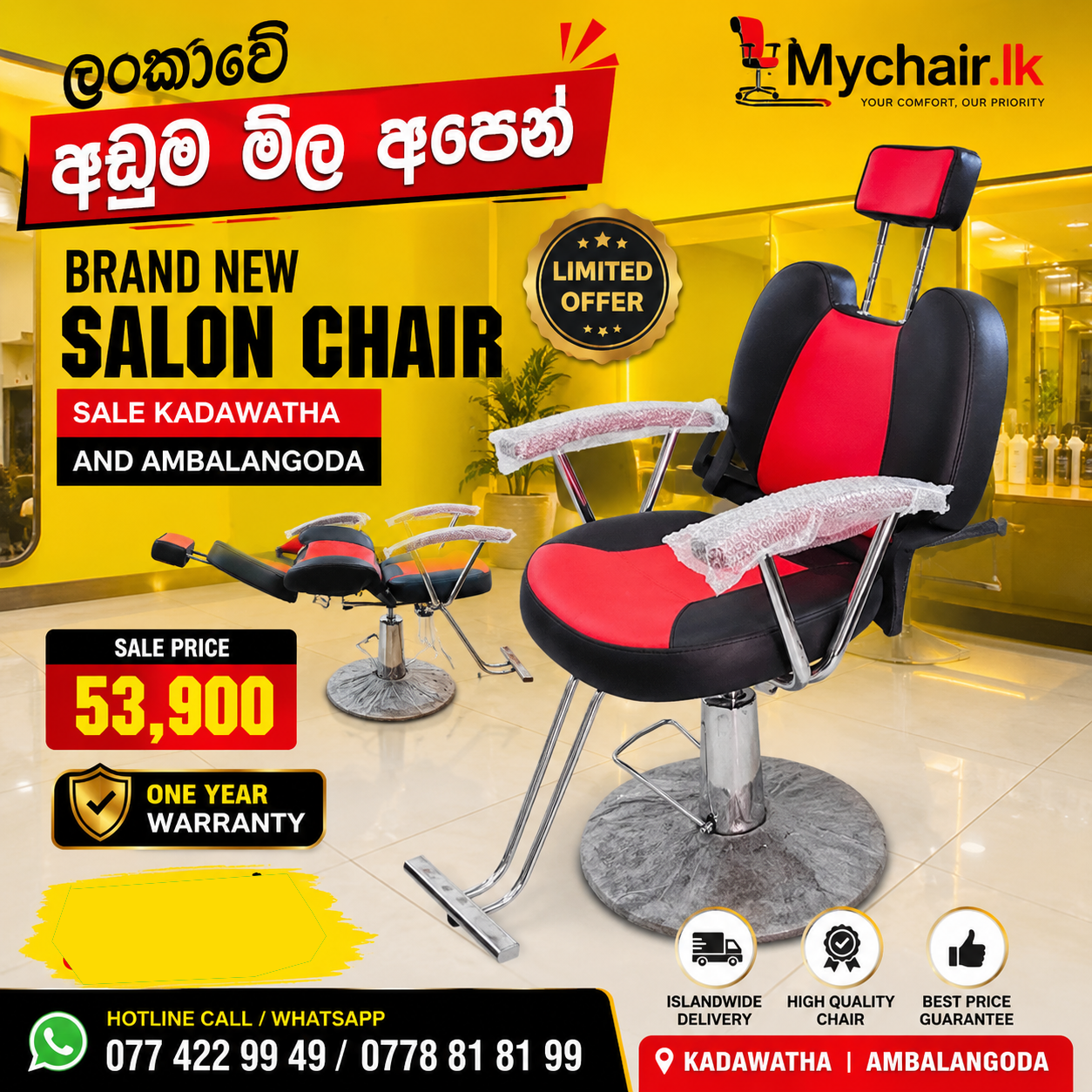Brand new Hydraulic Salon Chair