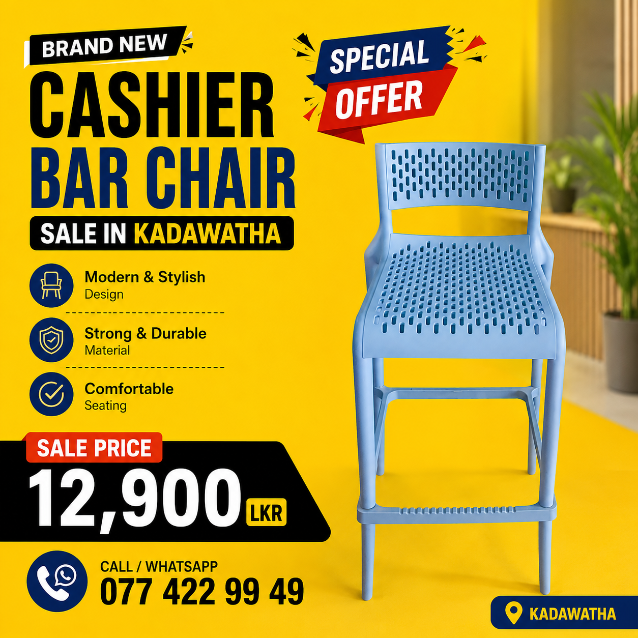 Brand New Cashier Bar Chair